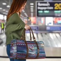 Tonga Christmas Travel Bag with Singing Whale Ocean Scene National Coat of Arms - Polynesian Pride