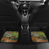 Yeah Nah Graffiti Skull New Zealand Slang Car Mats Kiwi Grunge Brick Wall and Bold Urban Street Art TS04 Set 2pcs - Back Multicolor - Polynesian Pride
