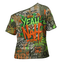 Yeah Nah Graffiti Skull New Zealand Slang Cross Shoulder Shirt Kiwi Grunge Brick Wall and Bold Urban Street Art TS04 - Polynesian Pride