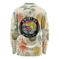 NZ Slang Sweet As Kiwi Shaka Sign Long Sleeve Shirt New Zealand Surfboards Sun and Tropical Beach Retro TS04 - Polynesian Pride