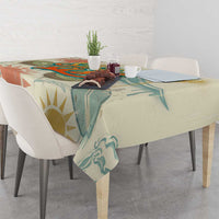 NZ Slang Sweet As Kiwi Shaka Sign Tablecloth New Zealand Surfboards Sun and Tropical Beach Retro TS04 - Polynesian Pride