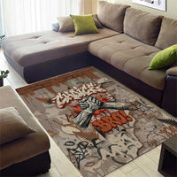 Choice Bro Graffiti Handshake Area Rug New Zealand Slang Fern Brick Wall and Urban Street Art TS04 - Polynesian Pride