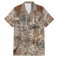 Choice Bro Graffiti Handshake Family Matching Mermaid Dress and Hawaiian Shirt New Zealand Slang Fern Brick Wall and Urban Street Art TS04 Dad's Shirt - Short Sleeve Multicolor - Polynesian Pride