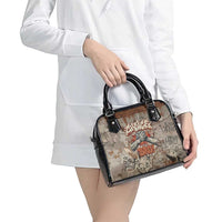 Choice Bro Graffiti Handshake Shoulder Handbag New Zealand Slang Fern Brick Wall and Urban Street Art TS04 - Polynesian Pride