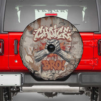 Choice Bro Graffiti Handshake Spare Tire Cover New Zealand Slang Fern Brick Wall and Urban Street Art TS04 - Polynesian Pride