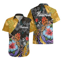 Hawaii Polynesian Hawaiian Shirt Turtles and Hibiscus Flower Gradient Pattern TS04 - Polynesian Pride