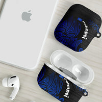 Pohnpei Federated States Of Micronesia AirPods Case Polynesian Tribal Heritage Art With Blue Island Tattoo Patterns