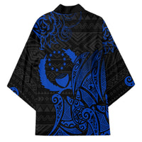 Pohnpei Federated States Of Micronesia Kimono Polynesian Tribal Heritage Art With Blue Island Tattoo Patterns