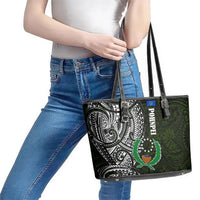 Pohnpei Federated States Of Micronesia Leather Tote Bag Polynesian Tribal Heritage Art With Kaselehlie State Seal