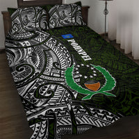 Pohnpei Federated States Of Micronesia Quilt Bed Set Polynesian Tribal Heritage Art With Kaselehlie State Seal