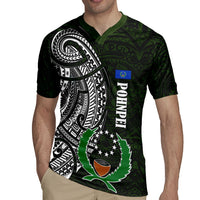 Pohnpei Federated States Of Micronesia Rugby Jersey Polynesian Tribal Heritage Art With Kaselehlie State Seal