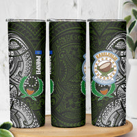 Pohnpei Federated States Of Micronesia Skinny Tumbler Polynesian Tribal Heritage Art With Kaselehlie State Seal