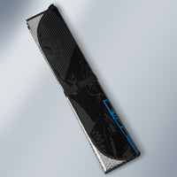 Yap Island Tribal Heritage Auto Sun Shade Micronesian Polynesian Tattoo Pattern Blue Black Cultural Art