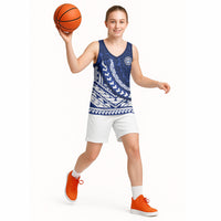 Northern Mariana Islands Saipan Basketball Jersey Polynesian Tribal Pattern - Commonwealth Seal Art