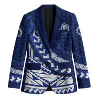 Northern Mariana Islands Saipan Blazer Polynesian Tribal Pattern - Commonwealth Seal Art