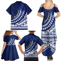Northern Mariana Islands Saipan Family Matching Summer Maxi Dress and Hawaiian Shirt Polynesian Tribal Pattern - Commonwealth Seal Art TS04 - Polynesian Pride