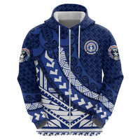 Northern Mariana Islands Saipan Hoodie Polynesian Tribal Pattern - Commonwealth Seal Art