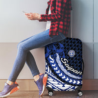Northern Mariana Islands Saipan Luggage Cover Polynesian Tribal Pattern - Commonwealth Seal Art