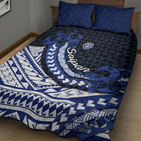 Northern Mariana Islands Saipan Quilt Bed Set Polynesian Tribal Pattern - Commonwealth Seal Art