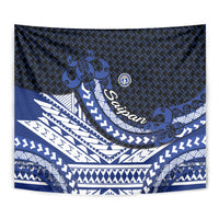 Northern Mariana Islands Saipan Tapestry Polynesian Tribal Pattern - Commonwealth Seal Art