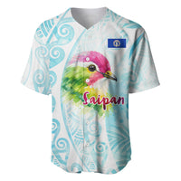 Saipan CMNI Baseball Jersey Polynesian Northern Mariana Islands Fruit Dove Watercolor