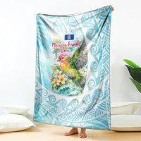 Saipan CMNI Blanket Polynesian Northern Mariana Islands Fruit Dove Watercolor