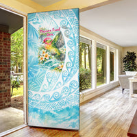 Saipan CMNI Door Cover Polynesian Northern Mariana Islands Fruit Dove Watercolor
