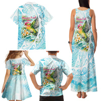Saipan CMNI Family Matching Tank Maxi Dress and Hawaiian Shirt Polynesian Northern Mariana Islands Fruit Dove Watercolor TS04 - Polynesian Pride