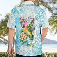 Saipan CMNI Hawaiian Shirt Polynesian Northern Mariana Islands Fruit Dove Watercolor