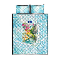 Saipan CMNI Quilt Bed Set Polynesian Northern Mariana Islands Fruit Dove Watercolor