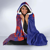Saipan Northern Mariana Islands Hooded Blanket Polynesian Tribal Tattoo Art With Hibiscus Flowers And Seal TS04 - Polynesian Pride