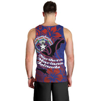 Saipan Northern Mariana Islands Men Tank Top Polynesian Tribal Tattoo Art With Hibiscus Flowers And Seal TS04 - Polynesian Pride