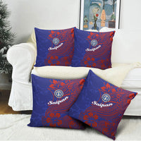 Saipan Northern Mariana Islands Pillow Cover Polynesian Tribal Tattoo Art With Hibiscus Flowers And Seal TS04 - Polynesian Pride