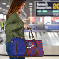 Saipan Northern Mariana Islands Travel Bag Polynesian Tribal Tattoo Art With Hibiscus Flowers And Seal TS04 - Polynesian Pride