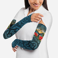 Personalized Masefau American Samoa Whale Arm Sleeves Polynesian Tribal Pattern Tropical Hibiscus
