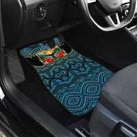 Personalized Masefau American Samoa Whale Car Mats Polynesian Tribal Pattern Tropical Hibiscus