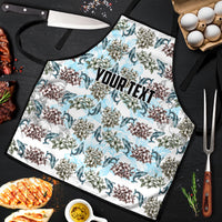 Personalized Masefau American Samoa Apron Vintage Whale Hibiscus Ocean Waves