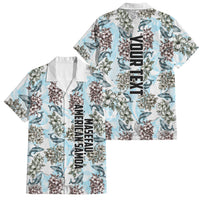 Personalized Masefau American Samoa Family Matching Off The Shoulder Long Sleeve Dress and Hawaiian Shirt Vintage Whale Hibiscus Ocean Waves
