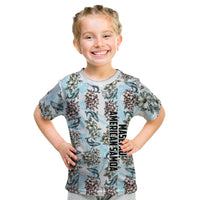Personalized Masefau American Samoa Kid T Shirt Vintage Whale Hibiscus Ocean Waves