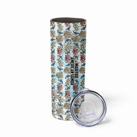 Personalized Masefau American Samoa Skinny Tumbler Vintage Whale Hibiscus Ocean Waves