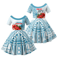 Personalized American Samoa Masefau Family Matching Summer Maxi Dress and Hawaiian Shirt Hibiscus Tropical Floral Whale Polynesian Tribal Pattern