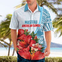 Personalized American Samoa Masefau Hawaiian Shirt Hibiscus Tropical Floral Whale Polynesian Tribal Pattern