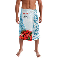 Personalized American Samoa Masefau Lavalava Hibiscus Tropical Floral Whale Polynesian Tribal Pattern