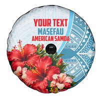 Personalized American Samoa Masefau Spare Tire Cover Hibiscus Tropical Floral Whale Polynesian Tribal Pattern