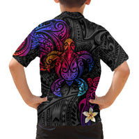 Turtle and Plumeria - Polynesian Kid Hawaiian Shirt TS04 - Polynesian Pride