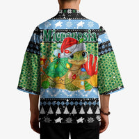 Micronesia Christmas Kimono with Santa Turtle Coral Reef and Holiday Ocean Pattern - Polynesian Pride