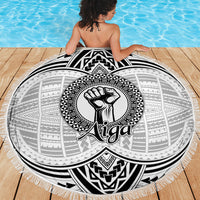 Aiga Samoa Raised Fist Beach Blanket Polynesian Tribal Tattoo Art Family Pride TS04 - Polynesian Pride