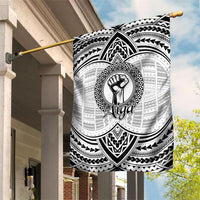 Aiga Samoa Raised Fist Garden Flag Polynesian Tribal Tattoo Art Family Pride TS04 House Flag White Black - Polynesian Pride