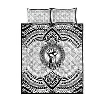Aiga Samoa Raised Fist Quilt Bed Set Polynesian Tribal Tattoo Art Family Pride TS04 - Polynesian Pride