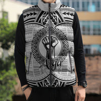 Aiga Samoa Raised Fist Sleeveless Puffer Jacket Polynesian Tribal Tattoo Art Family Pride TS04 - Polynesian Pride